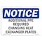 Signmission OSHA Notice Sign, Additional PPE Required Changing, 10in X 7in Decal, 7" W, 10" H, Portrait OS-NS-D-710-V-10054 - alternate 1